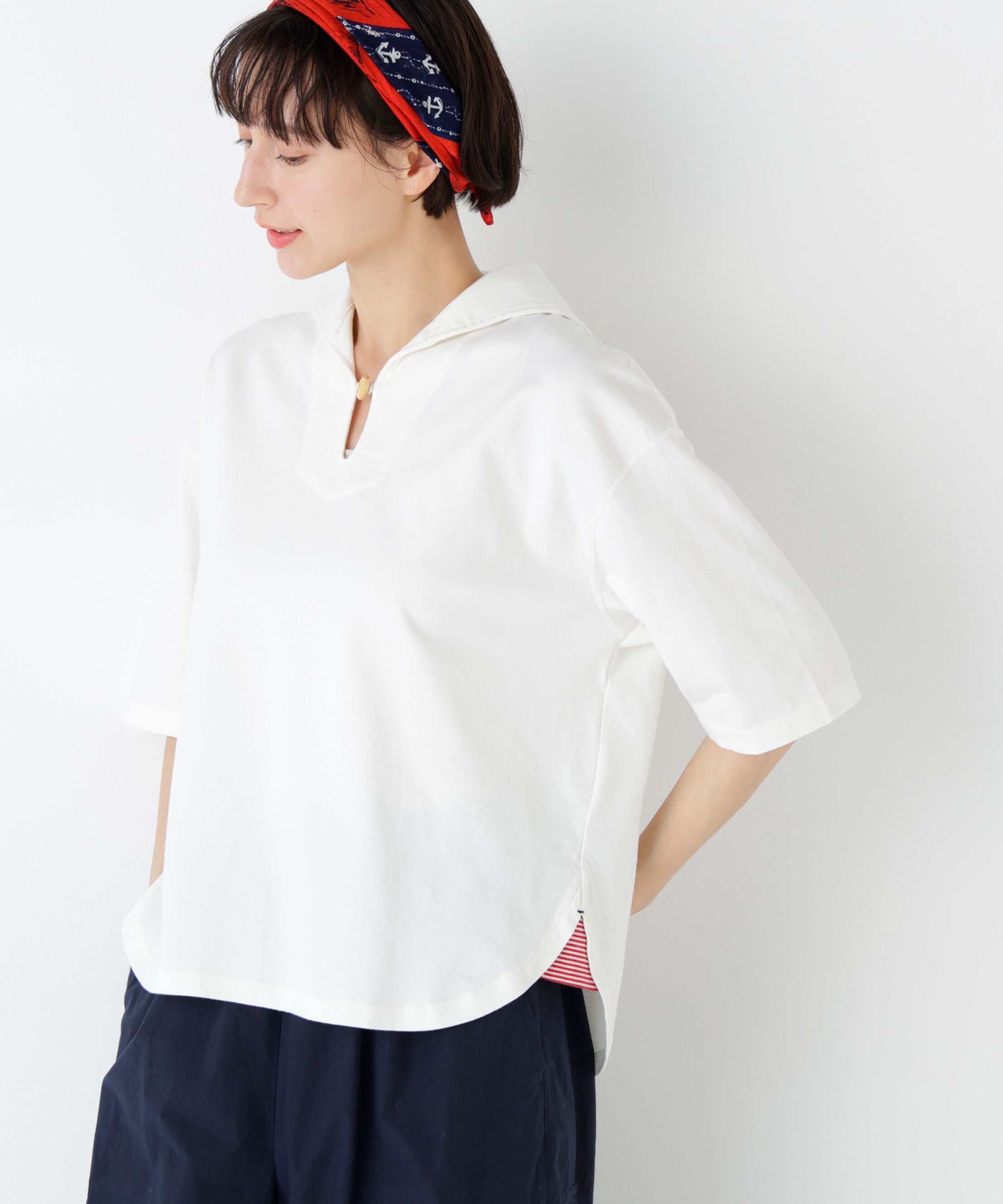  「≪ＮＡＴＩＣコラボ≫セーラーカットソープルオーバー」|Tシャツ・カットソー|