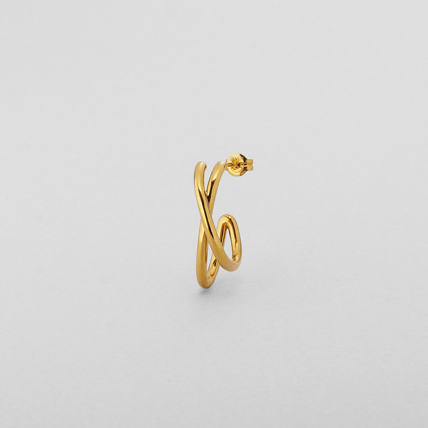 COCOSHNIK ONKITSCH「シルバー クロスオービットピアス GP」|ピアス|