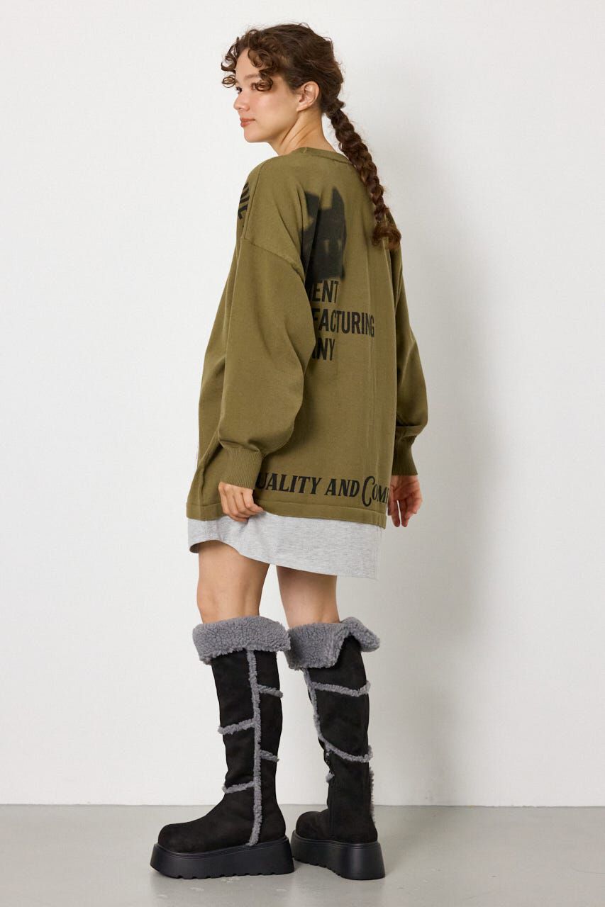 RODEO CROWNS「フェイクレイヤードニットワンピース」|ワンピース|