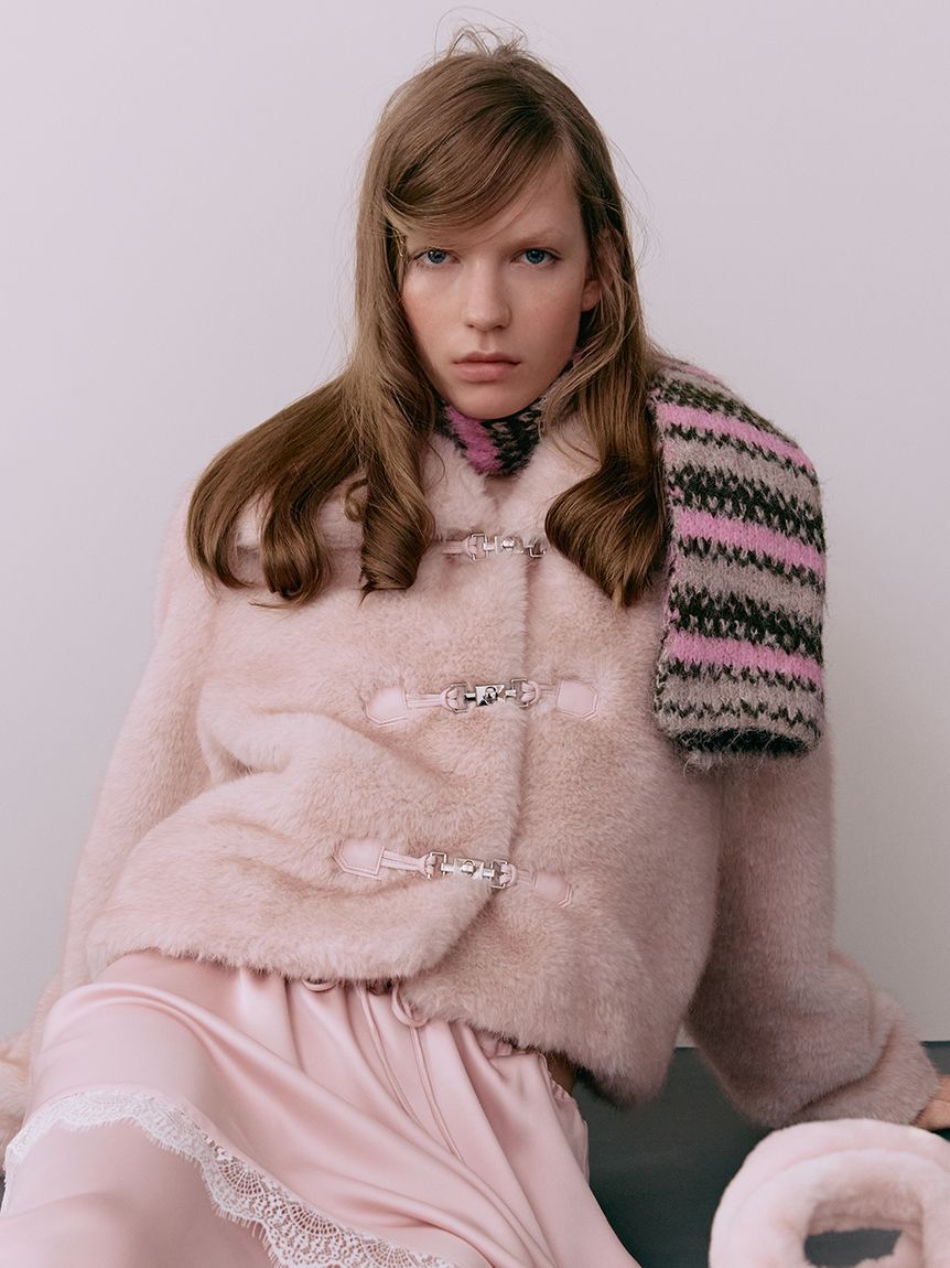 FURFUR「ビッグカラーエコファーショートコート」|ブルゾン・スタジャン|