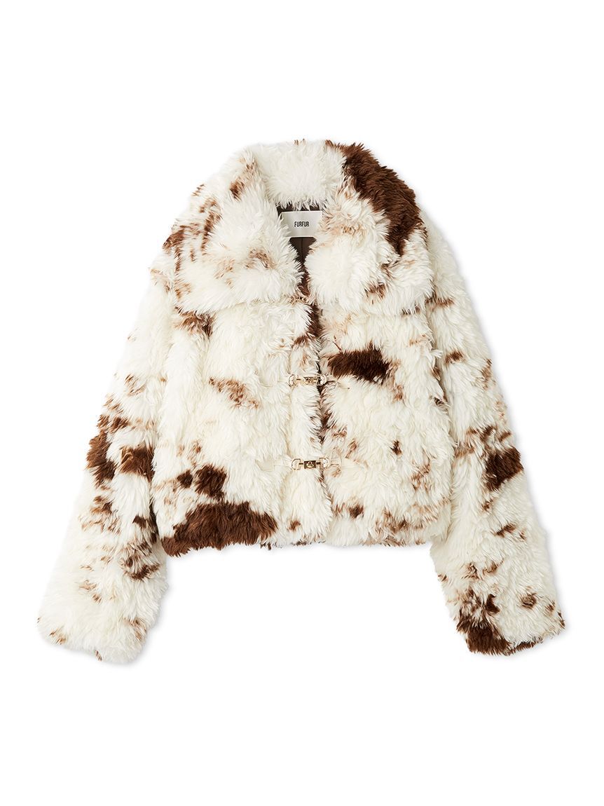 FURFUR「ビッグカラーエコファーショートコート」|ブルゾン・スタジャン|