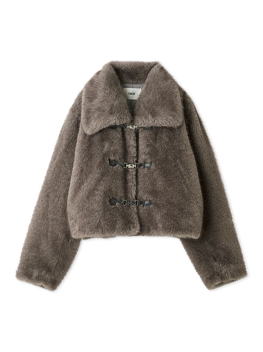 FURFUR「ビッグカラーエコファーショートコート」|ブルゾン・スタジャン|