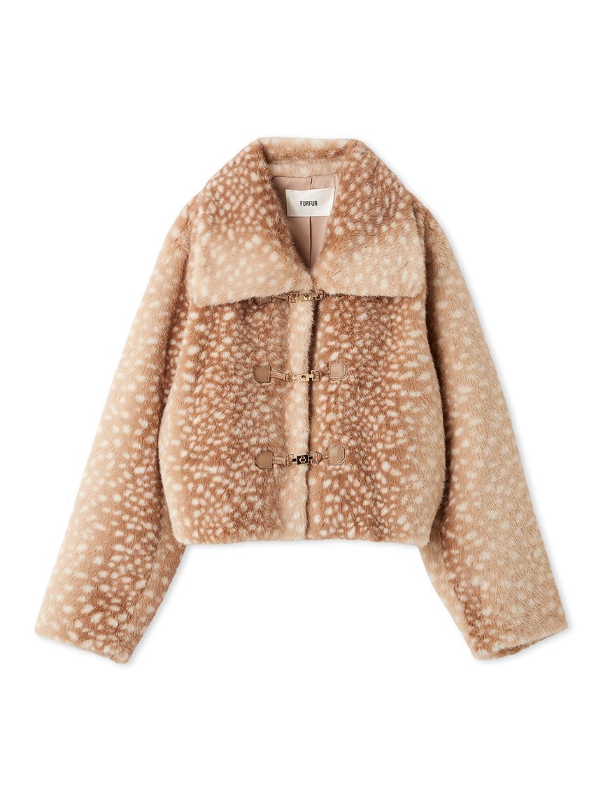 FURFUR「ビッグカラーエコファーショートコート」|ブルゾン・スタジャン|