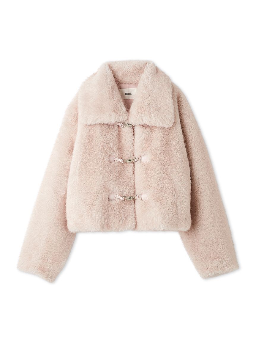 FURFUR「ビッグカラーエコファーショートコート」|ブルゾン・スタジャン|