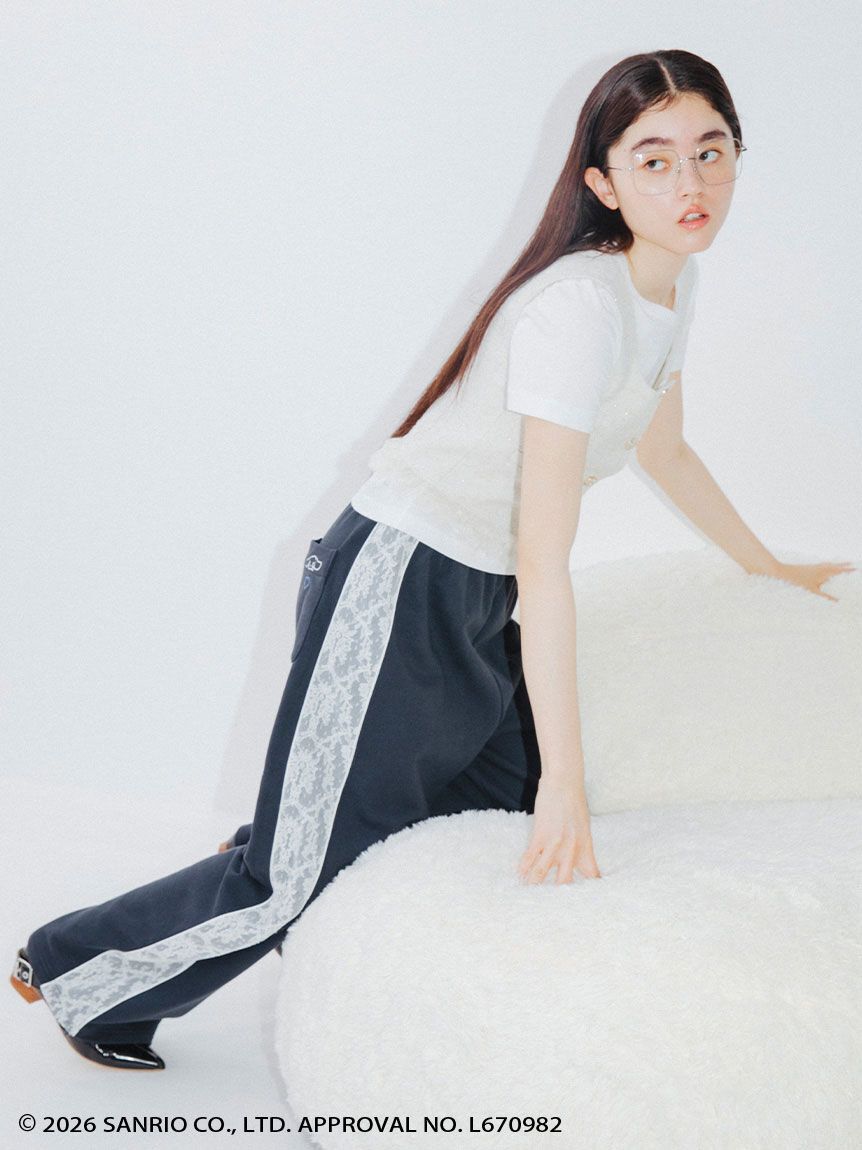FURFUR「【シナモロール】ラインストーンTシャツ」|Tシャツ・カットソー|