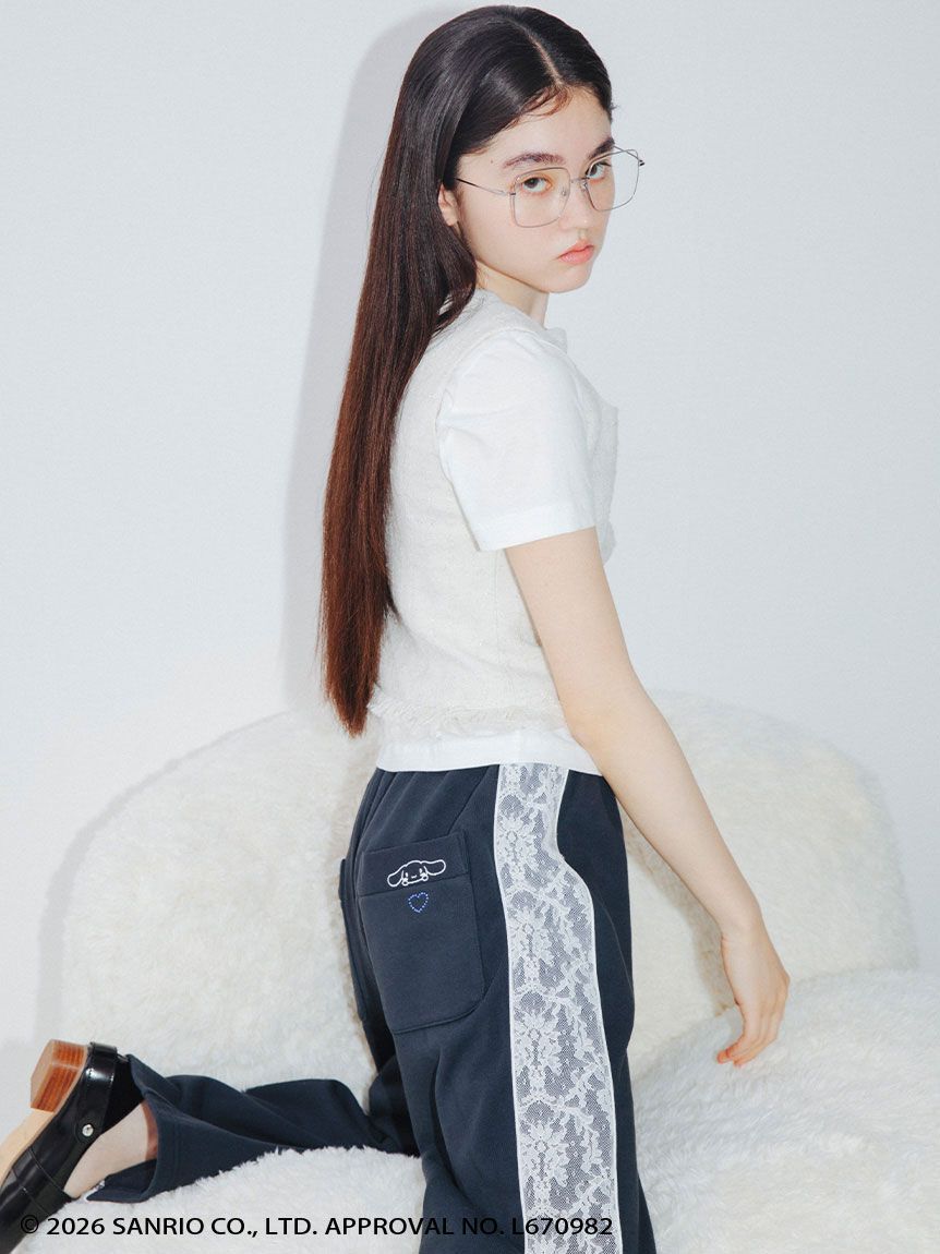 FURFUR「【シナモロール】ラインストーンTシャツ」|Tシャツ・カットソー|