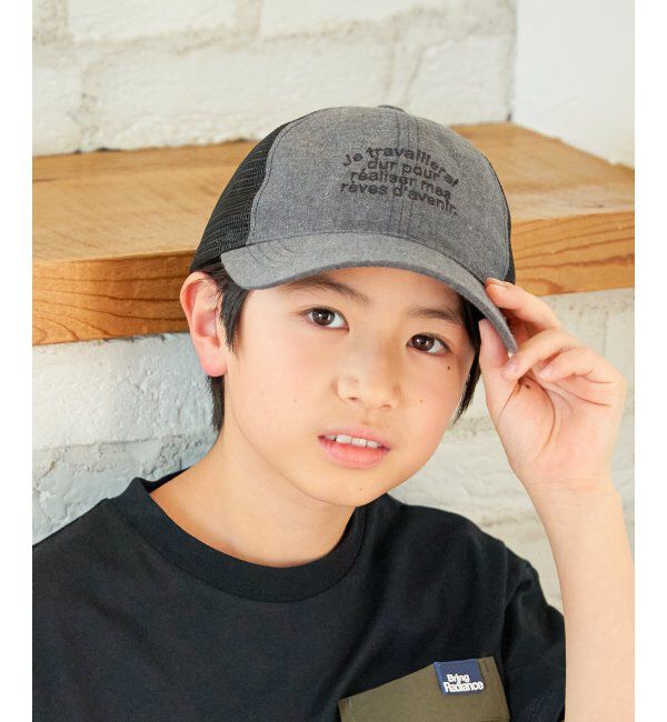 ikka kids「リネンライク刺繍ロゴメッシュキャップ」|その他|