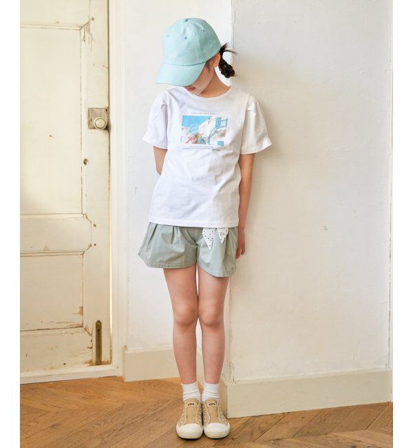 ikka kids「シャンブレー後ろ花リボンキャップ」|その他|