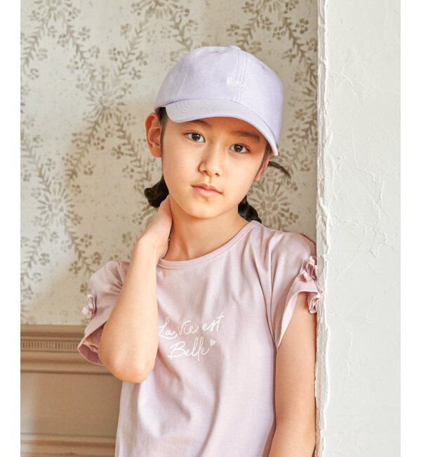 ikka kids「シャンブレー後ろ花リボンキャップ」|その他|