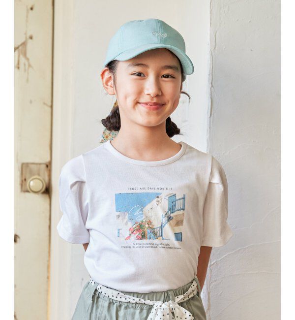 ikka kids「シャンブレー後ろ花リボンキャップ」|その他|