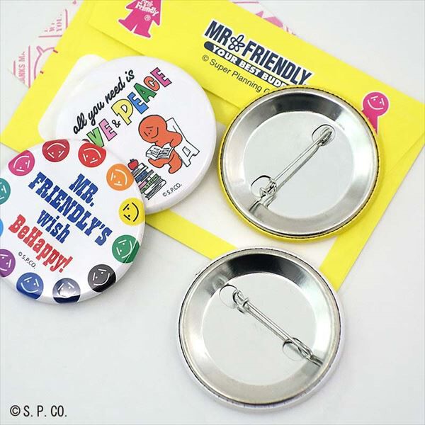BACKYARD FAMILY「ミスターフレンドリー Mr.Friendly バッジ 通販 ミスターフレンドリーカフェ カンバッジ」|ステーショナリー|