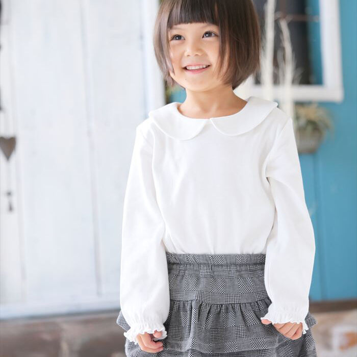BACKYARD FAMILY「子供服 フォーマル 女の子 ブラウス 白 通販 丸襟 長袖 キッズ 子供 卒園式 入学式 着まわし」|その他|