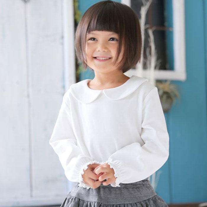 BACKYARD FAMILY「子供服 フォーマル 女の子 ブラウス 白 通販 丸襟 長袖 キッズ 子供 卒園式 入学式 着まわし」|その他|