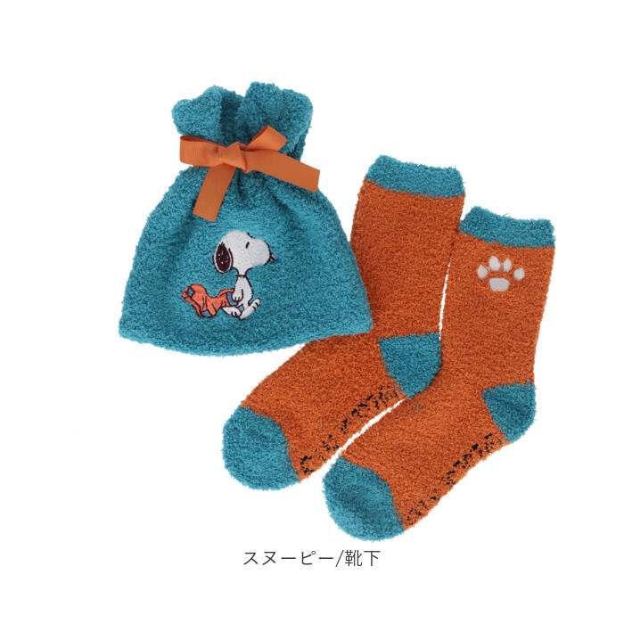 BACKYARD FAMILY「もこもこ靴下 かわいい 通販 ルームソックス 靴下 キャラクター ソックス もこもこ靴下in巾着」|ソックス|