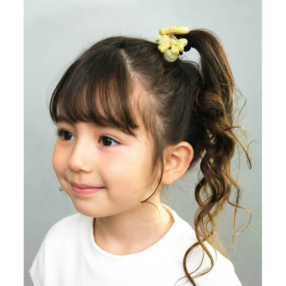 BACKYARD FAMILY「Rora ヘアゴム 2個セット リボン 通販 ローラ rora 髪飾り 髪ゴム 髪留め ヘアタイ」|ヘアゴム・シュシュ|イエロー1