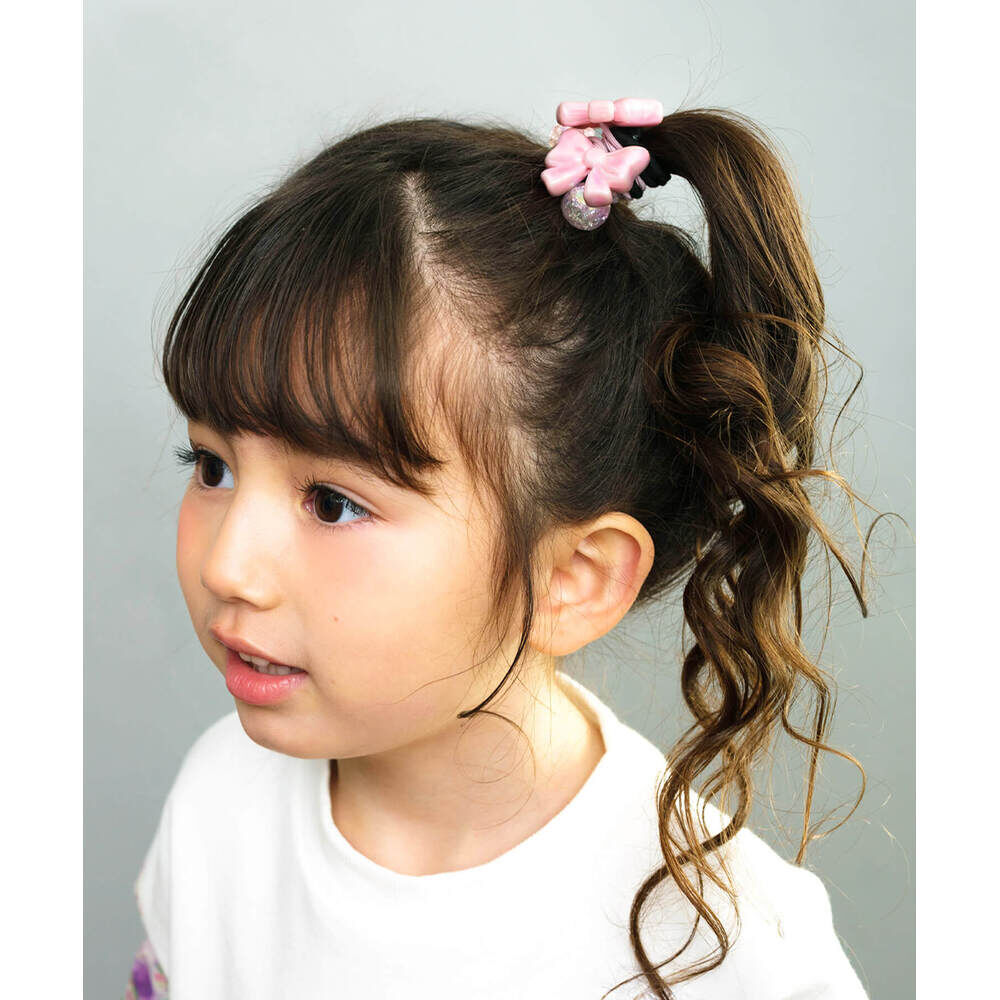 BACKYARD FAMILY「Rora ヘアゴム 2個セット リボン 通販 ローラ rora 髪飾り 髪ゴム 髪留め ヘアタイ」|ヘアゴム・シュシュ|ピンク1