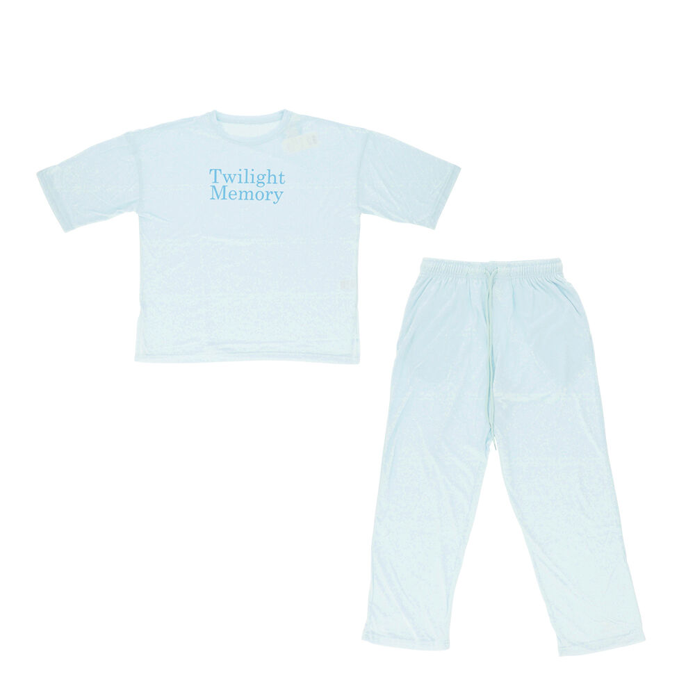 BACKYARD FAMILY「半袖シャツ パンツ ロゴ 上下セット 通販 tシャツ Tシャツ ズボン ロゴtシャツ ロゴTシャツ」|ルームウェア|ブルー1