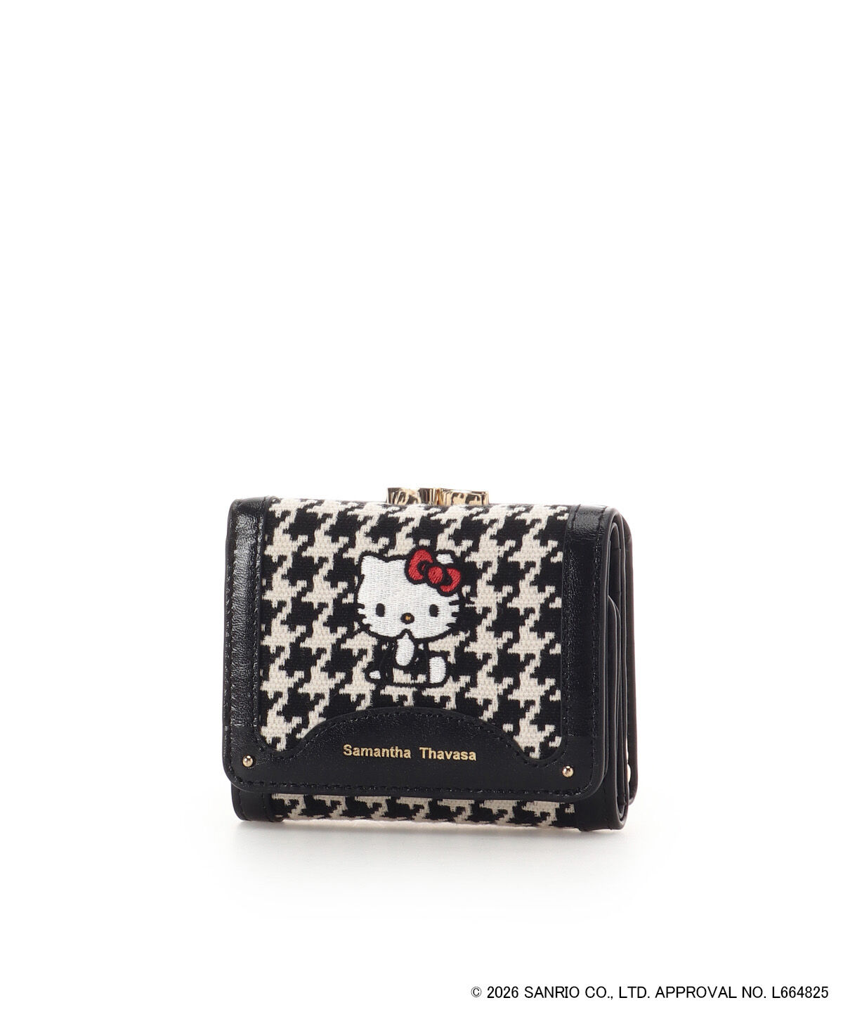 Samantha Thavasa「「ハローキティ」コレクション 口金折財布（ブラック）」|財布|