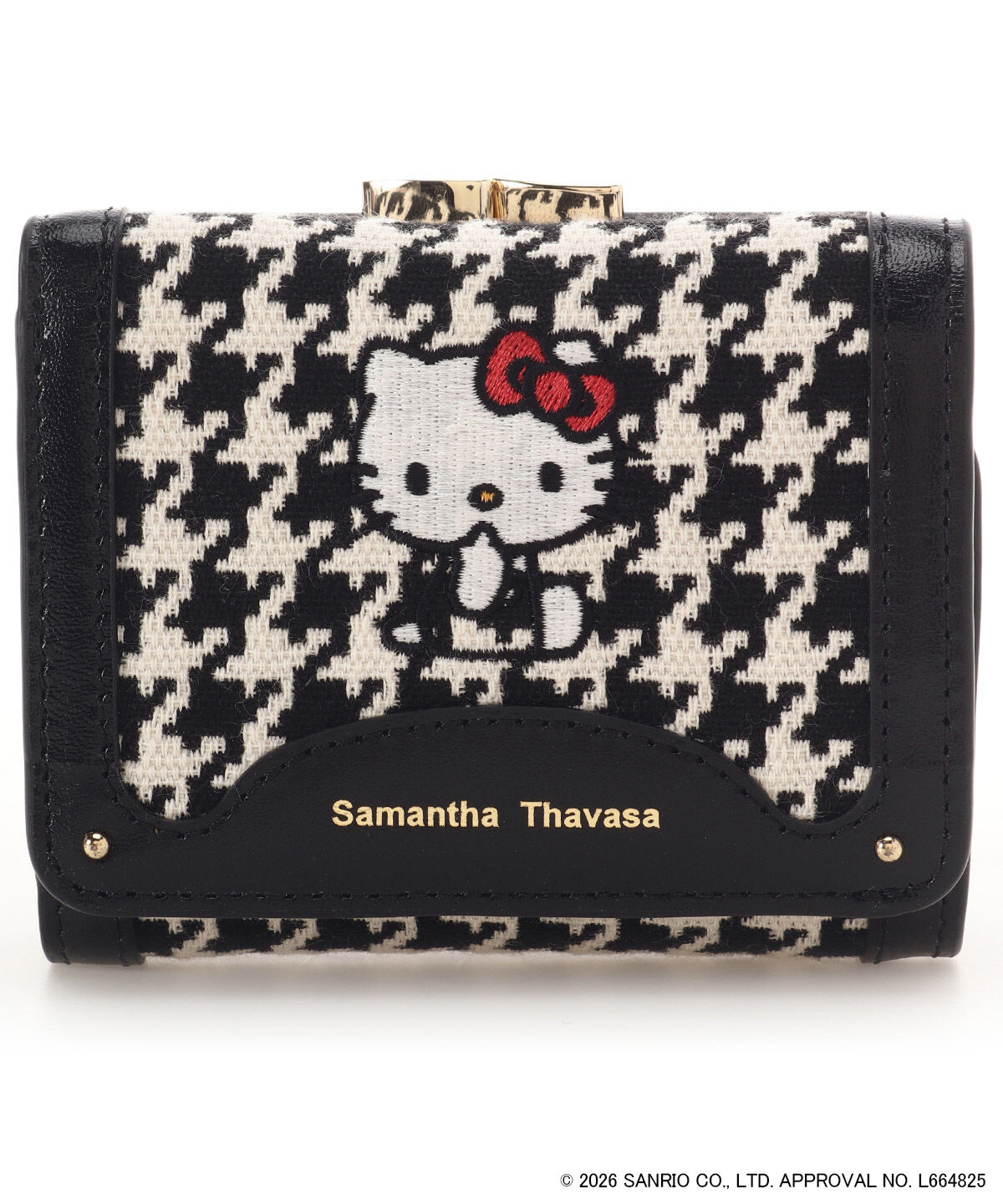 Samantha Thavasa「「ハローキティ」コレクション 口金折財布（ブラック）」|財布|