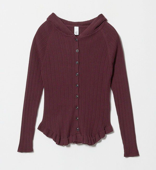 UNITED ARROWS green label relaxing「【別注】＜tyn.TGOR＞フリル リブ フード カーディガン」|カーディガン|