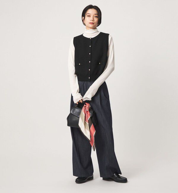 UNITED ARROWS green label relaxing「ニットベスト&times;フリルネック ブラウス」|シャツ・ブラウス|