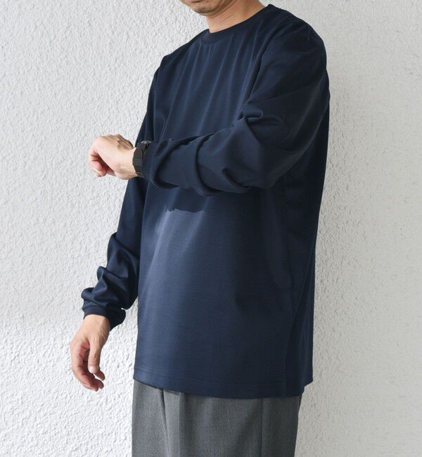 SHIPS any「SHIPS any: スムースコットン クルーネック Tシャツ (ロンT)◆」|Tシャツ・カットソー|