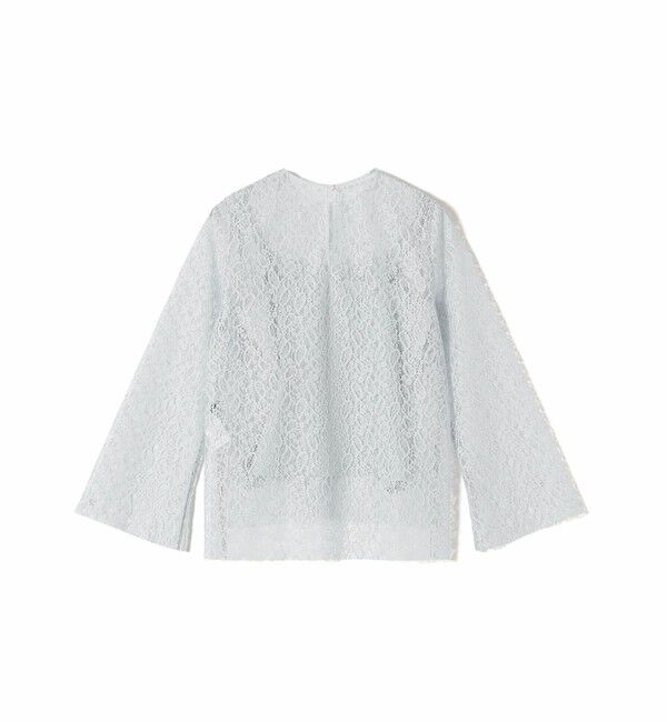 SHIPS for women「〈手洗い可能〉クルーネック レース ブラウス」|シャツ・ブラウス|
