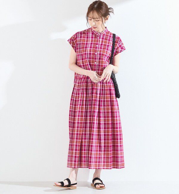 SHIPS Colors 「SHIPS Colors:〈手洗い可能〉マドラス チェック レイヤード ライク ワンピース◇」|ワンピース|