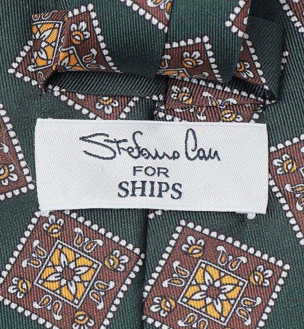 SHIPS「【SHIPS別注】Stefano Cau: シルク プリント スクエア コモン ネクタイ」|ネクタイ・蝶ネクタイ|
