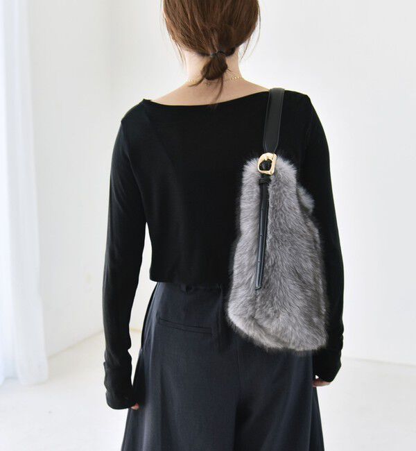 quaranciel「〈手洗い可能〉ウール ミックス シアー ボートネック プルオーバー」|Tシャツ・カットソー|