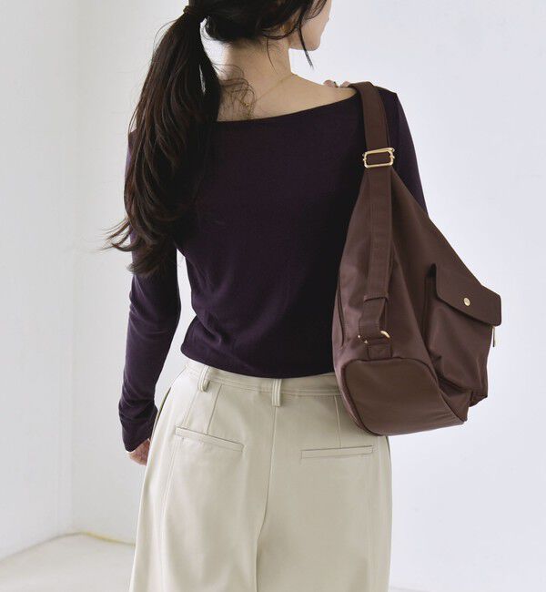 quaranciel「〈手洗い可能〉ウール ミックス シアー ボートネック プルオーバー」|Tシャツ・カットソー|