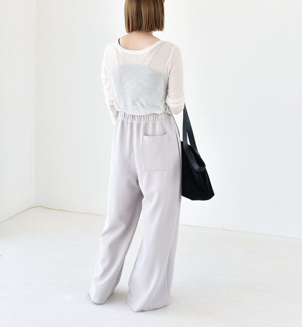 quaranciel「〈洗濯機可能〉カットジョーゼット ピンタック イージー ワイド パンツ」|その他|