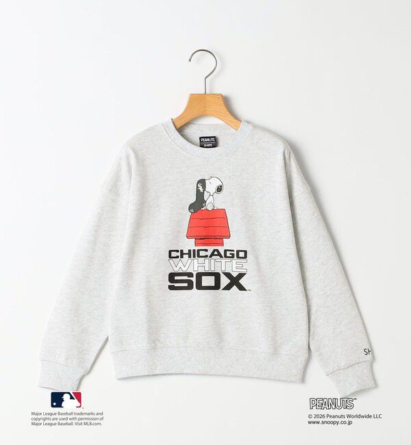 SHIPS KIDS「130～170cm / PEANUTS&times;MLB プリント スウェット」|スウェット・ジャージ|グレー