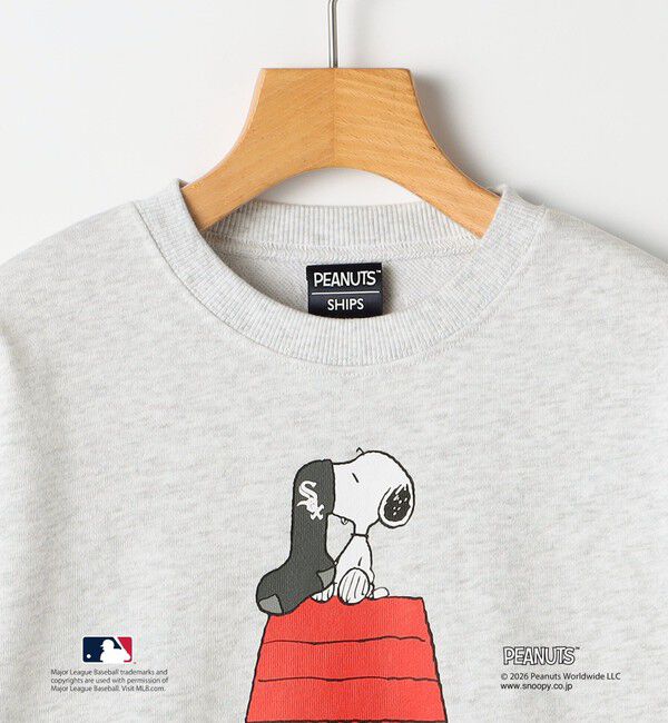 SHIPS KIDS「130～170cm / PEANUTS&times;MLB プリント スウェット」|スウェット・ジャージ|