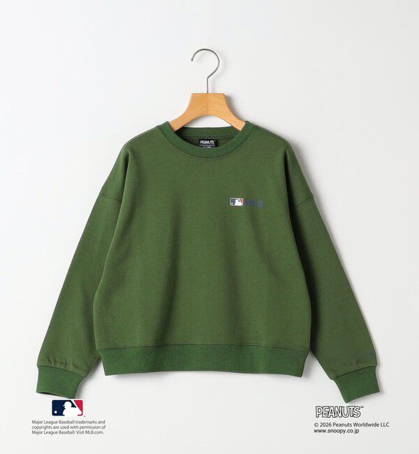 SHIPS KIDS「130～170cm / PEANUTS&times;MLB プリント スウェット」|スウェット・ジャージ|オリーブ