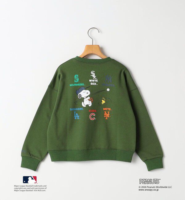 SHIPS KIDS「130～170cm / PEANUTS&times;MLB プリント スウェット」|スウェット・ジャージ|