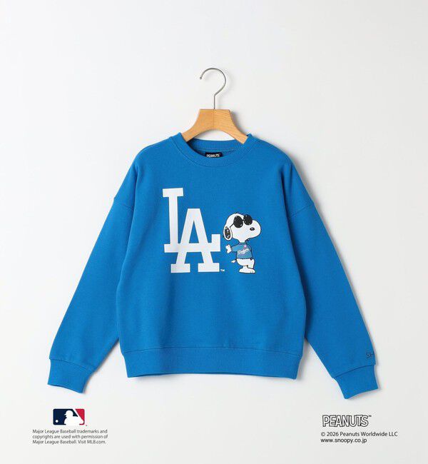 SHIPS KIDS「130～170cm / PEANUTS&times;MLB プリント スウェット」|スウェット・ジャージ|ブルー