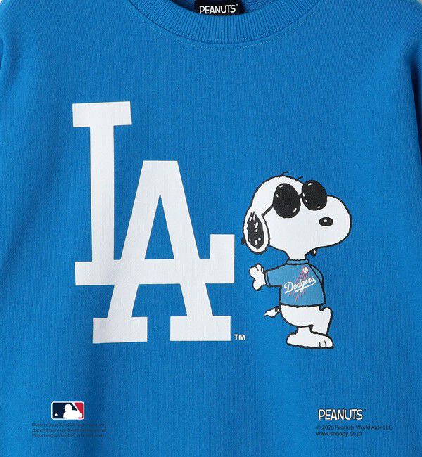 SHIPS KIDS「130～170cm / PEANUTS&times;MLB プリント スウェット」|スウェット・ジャージ|