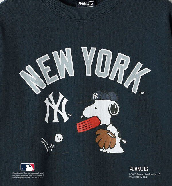 SHIPS KIDS「130～170cm / PEANUTS&times;MLB プリント スウェット」|スウェット・ジャージ|