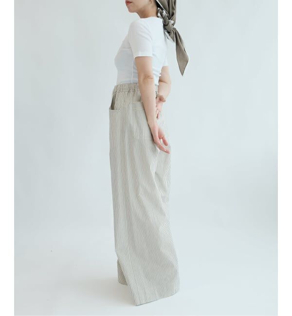IENA LA BOUCLE「IENA LA BOUCLE ストライプドローストリングパンツ」|その他|