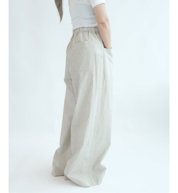IENA LA BOUCLE「IENA LA BOUCLE ストライプドローストリングパンツ」|その他|