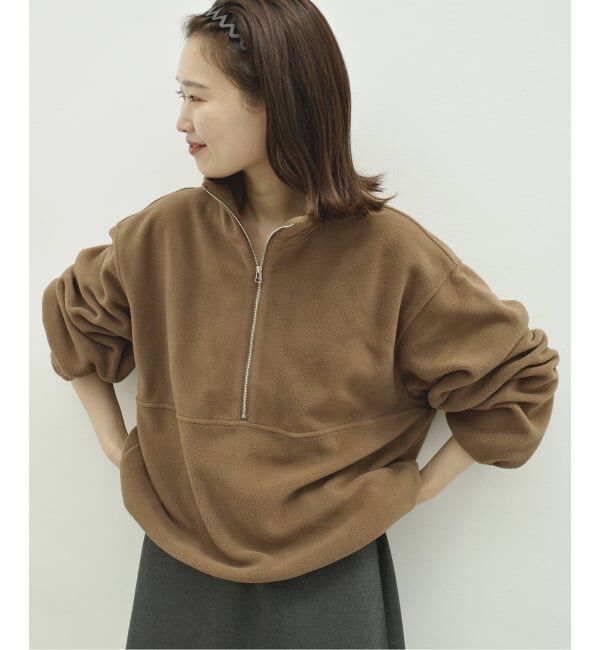 SLOBE IENA「《予約》Plus by ONIT/オニット SLOBE別注 フリースハーフジップブルゾン 26AW-SL02」|その他|カーキ