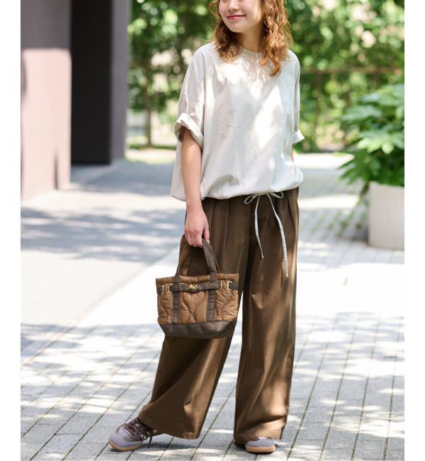 JOURNAL STANDARD relume「《追加3》ギャザーヘムショートスリーブTシャツ」|Tシャツ・カットソー|