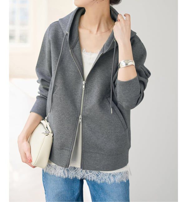 Spick and Span「《追加》ストレッチジップフードパーカー」|パーカー|
