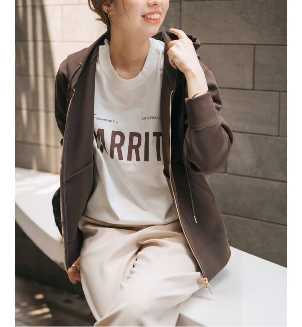 Spick and Span「《追加》ストレッチジップフードパーカー」|パーカー|
