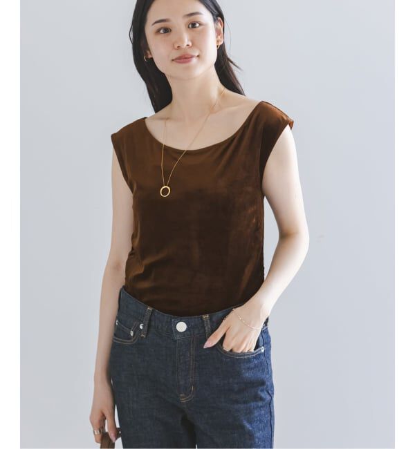 NOBLE「《セットアップ対応》クラッシュベロアドレープトップス」|Tシャツ・カットソー|