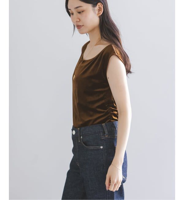 NOBLE「《セットアップ対応》クラッシュベロアドレープトップス」|Tシャツ・カットソー|