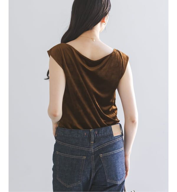 NOBLE「《セットアップ対応》クラッシュベロアドレープトップス」|Tシャツ・カットソー|