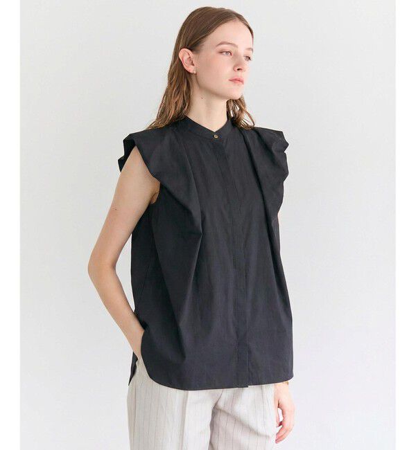 BEIGE,「【Precious 掲載】MALLOW / コットンタック バルーンスリーブブラウス」|シャツ・ブラウス|Black