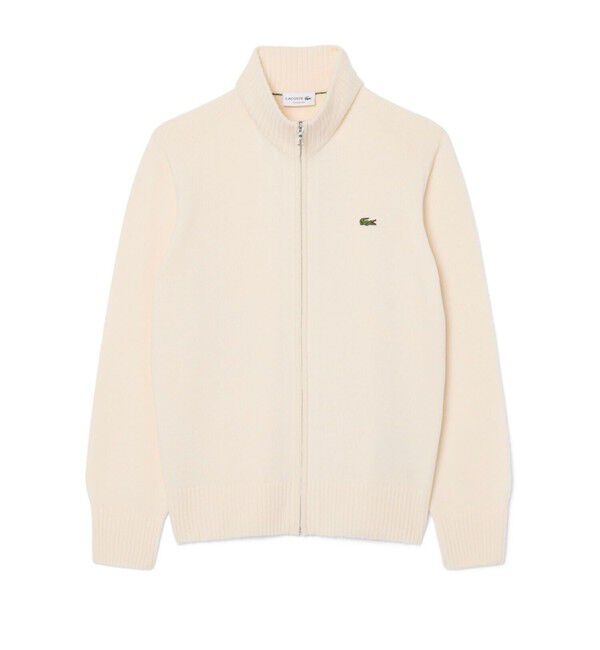 LACOSTE「ハイネックフルジップ ウールニットセーター / ドライバーズニット」|ニット・セーター|